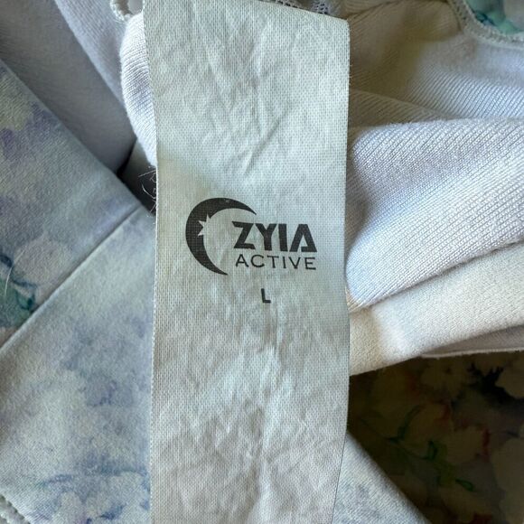 Zyia Active Luxe Deluxe Cut Out Back Peekaboo Sports Bra Workout Exercise Size L - Picture 4 of 6